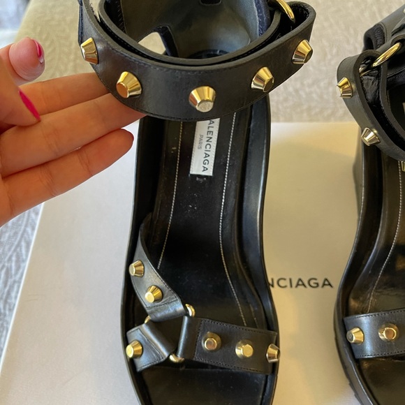 Balenciaga Studded Wedges - Picture 4 of 15